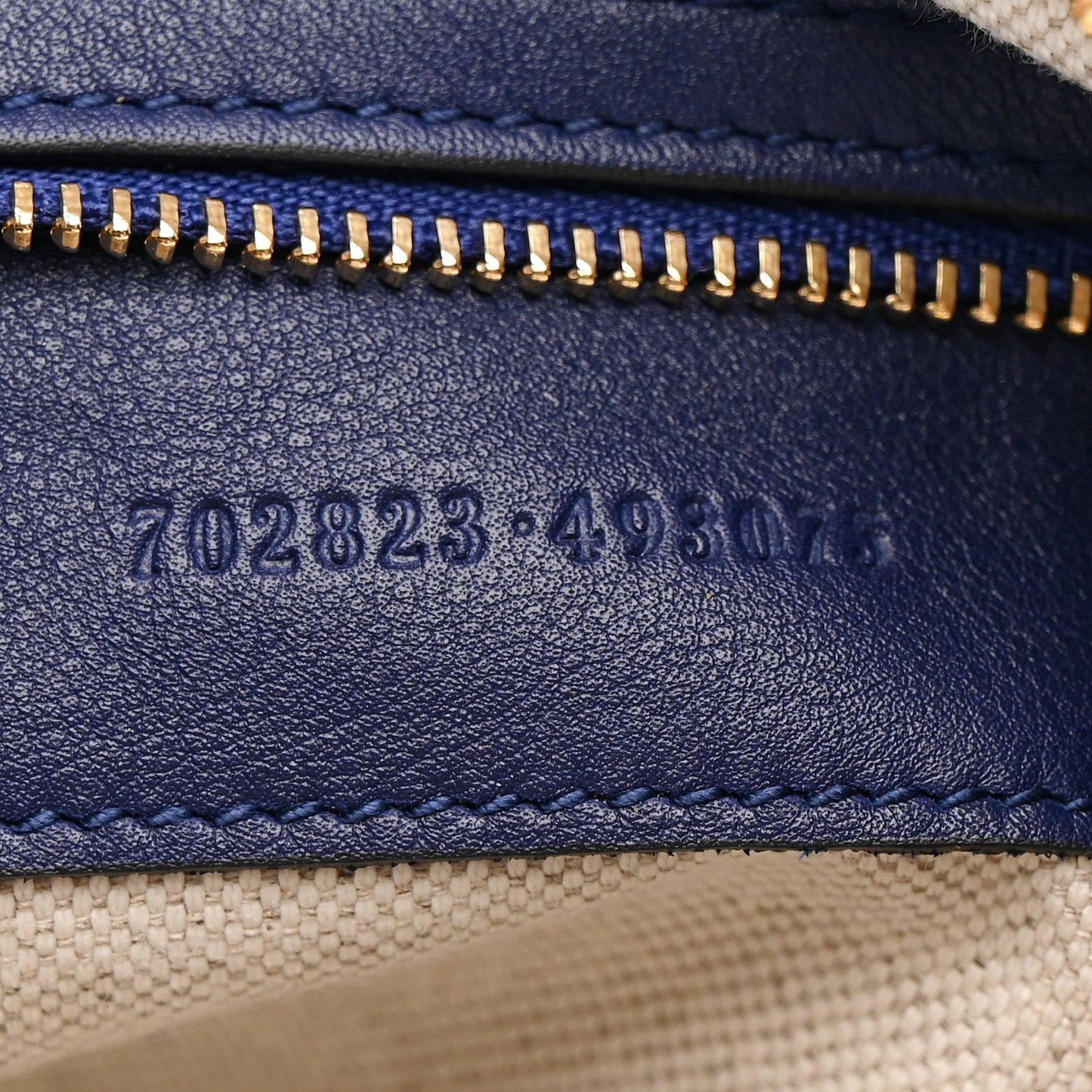 Aria Calfskin Web Large Attache Shoulder Bag Navy