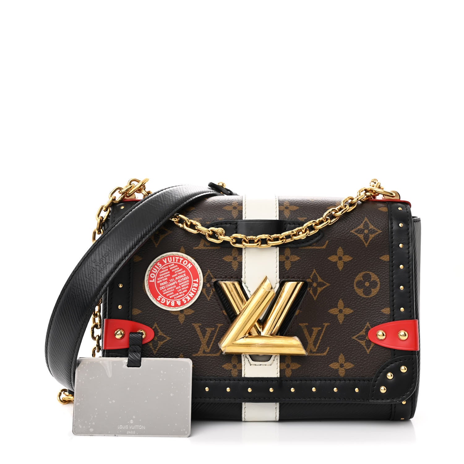 Louis Vuitton Epi Monogram Complice Trunks and Bags Twist Shoulder Bag MM Black 3 of 10