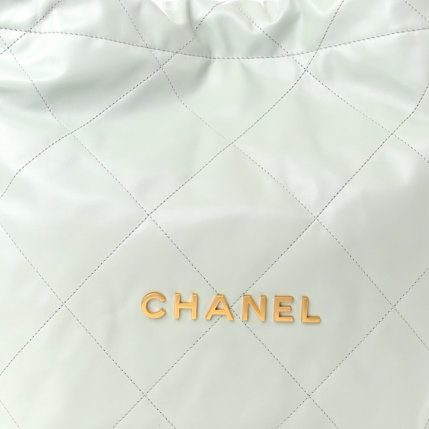 Shiny Calfskin Quilted Chanel 22 Light Blue
