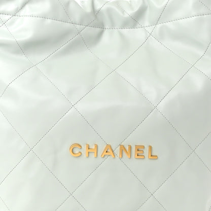 Chanel Shiny Calfskin Quilted Chanel 22 Light Blue 9 of 11