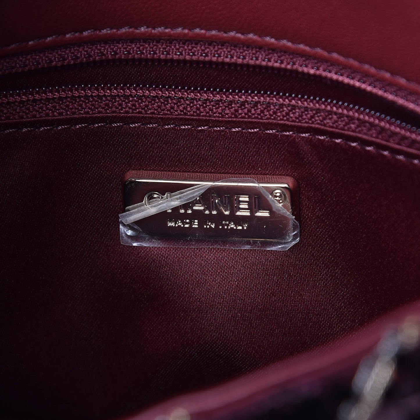 Sequins Chevron Classic Flap Burgundy