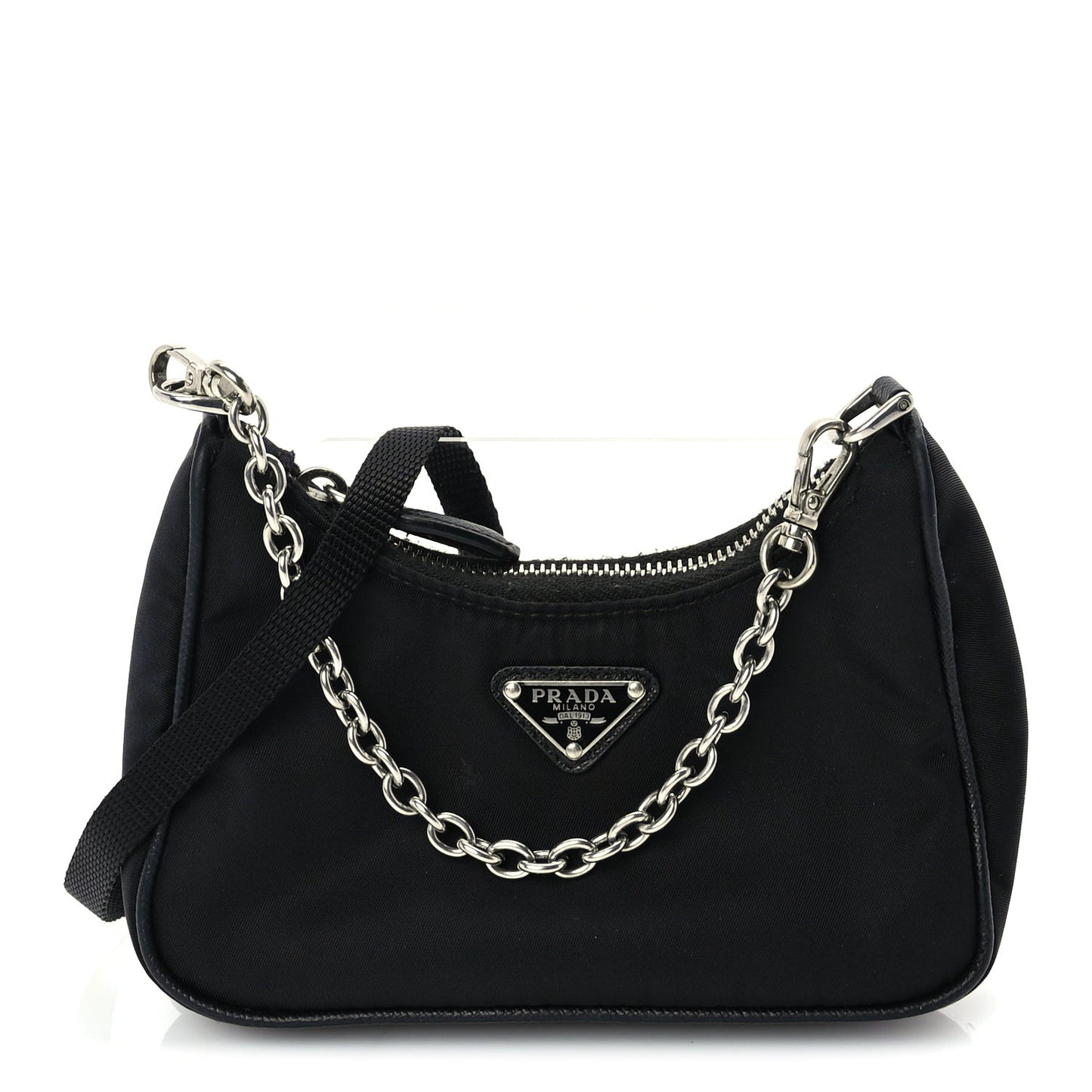 Tessuto Nylon Mini Re-Edition 2000 Shoulder Bag Black