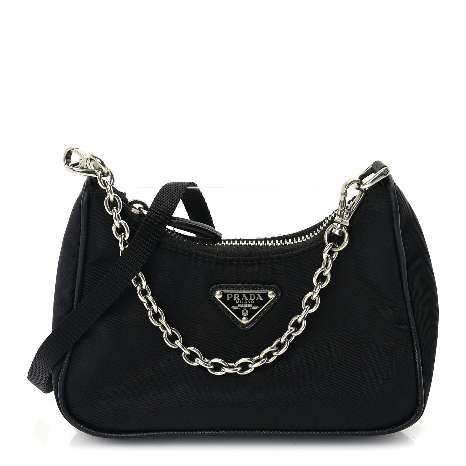 Prada Tessuto Nylon Mini Re-Edition 2000 Shoulder Bag Black 1 of 8