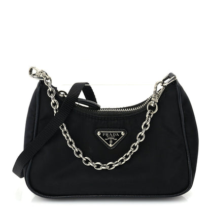 Prada Tessuto Nylon Mini Re-Edition 2000 Shoulder Bag Black 1 of 8
