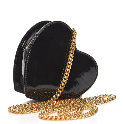 Saint Laurent Patent Small Love Heart Chain Bag Black 3 of 8
