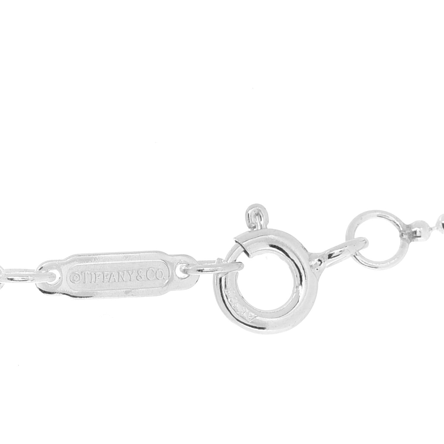 Tiffany Sterling Silver Key Pendant Bead Chain Necklace 5 of 7