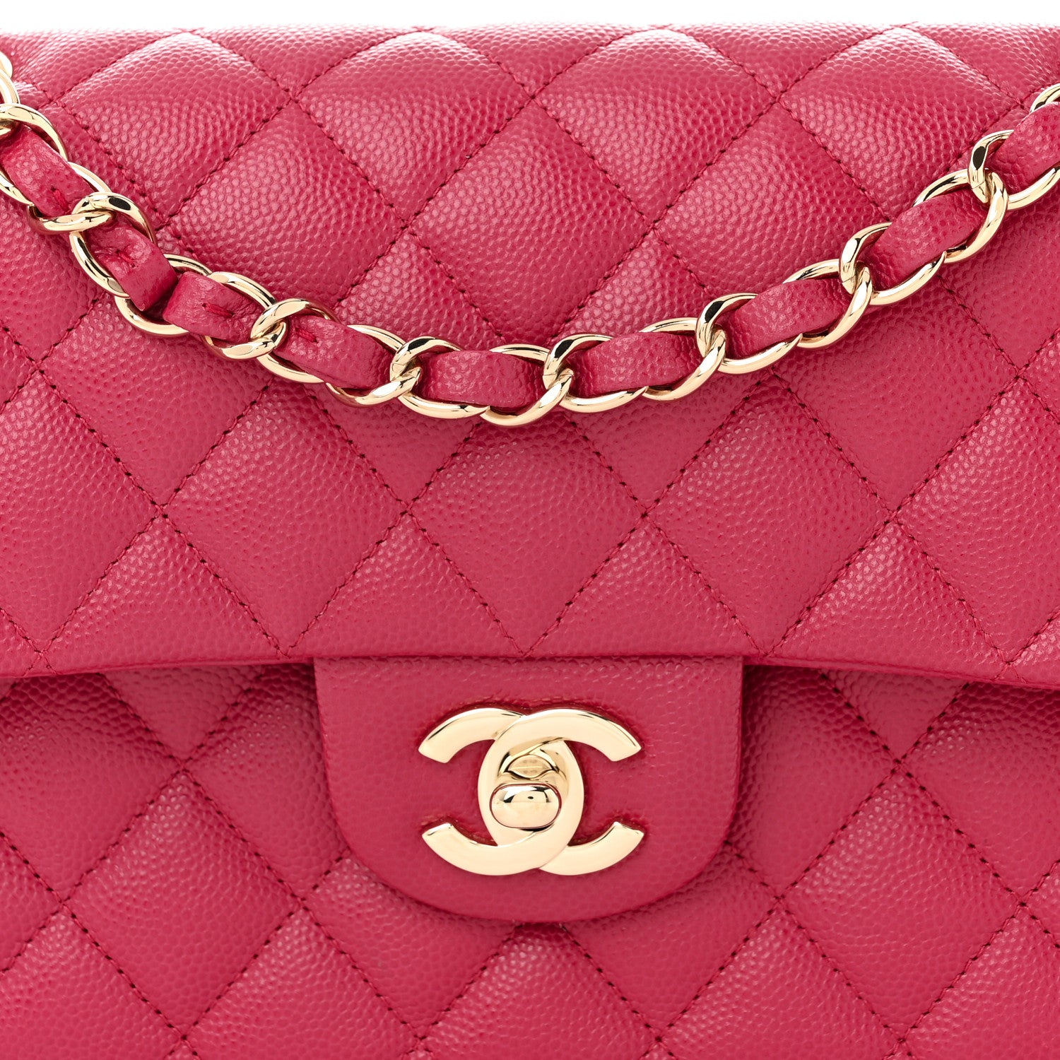 Chanel Caviar Quilted Small Double Flap Fuchsia 8 of 10