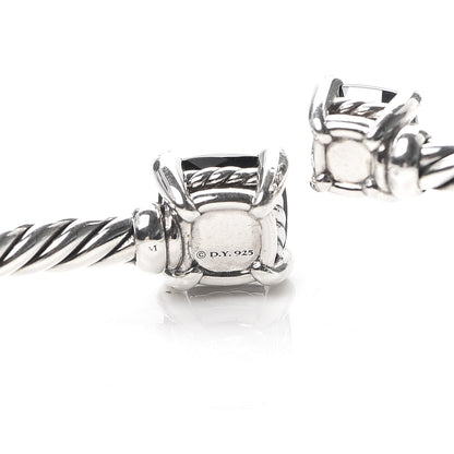 David Yurman Sterling Silver Diamond Black Onyx Hematite 4mm Chatelaine Bypass Bracelet 4 of 4