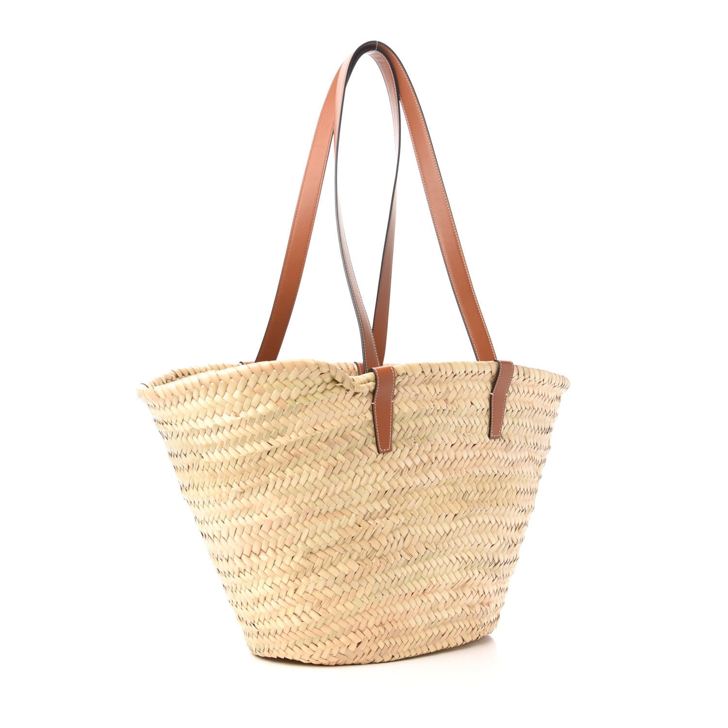 Celine Raffia Calfskin Triomphe Medium Panier Tan 3 of 9
