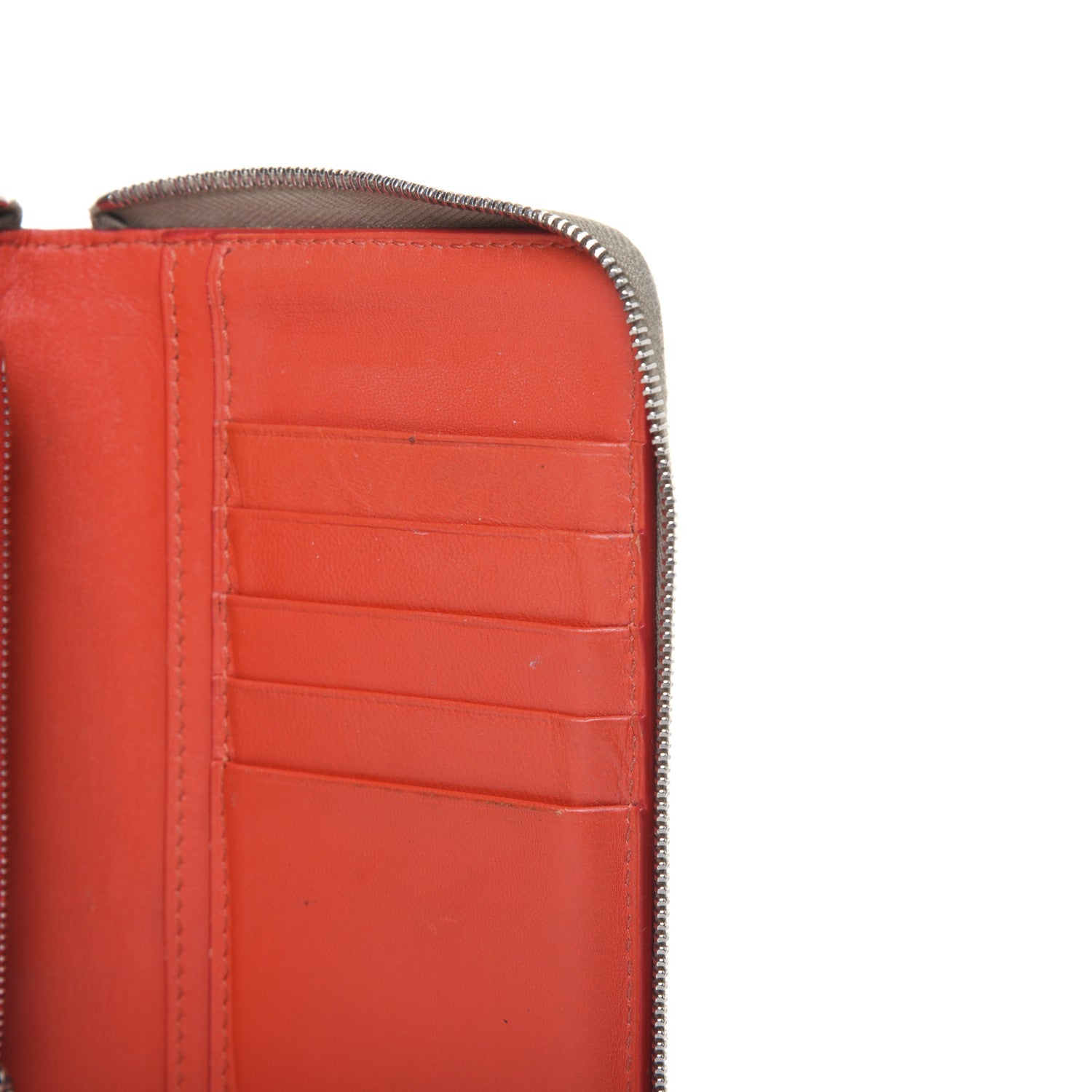 Celine Drummed Calfskin Zip Around Organizer Wallet Dune 12 of 20