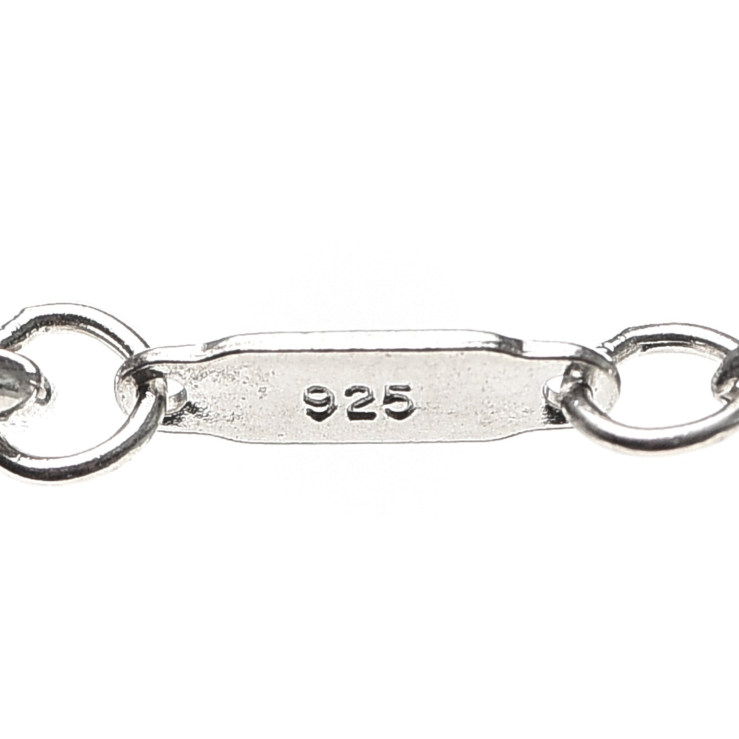 Sterling Silver Large Crown Key Pendant Link Necklace