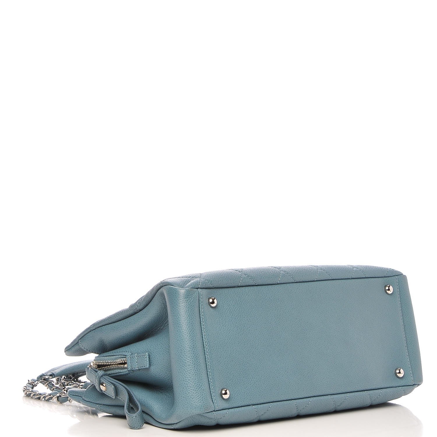 Chanel Caviar Quilted Timeless CC Tote Blue 4 of 14