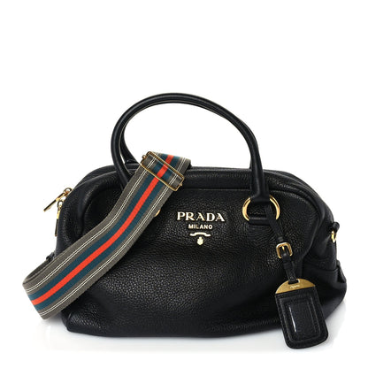 Prada Vitello Phenix Bauletto  Black 1 of 8