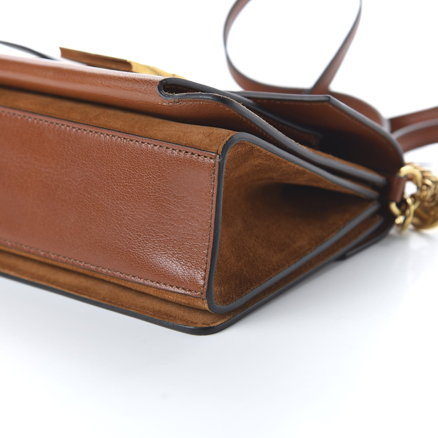 Givenchy Goatskin Suede Small GV3 Shoulder Bag Amber Mastic 7 of 9