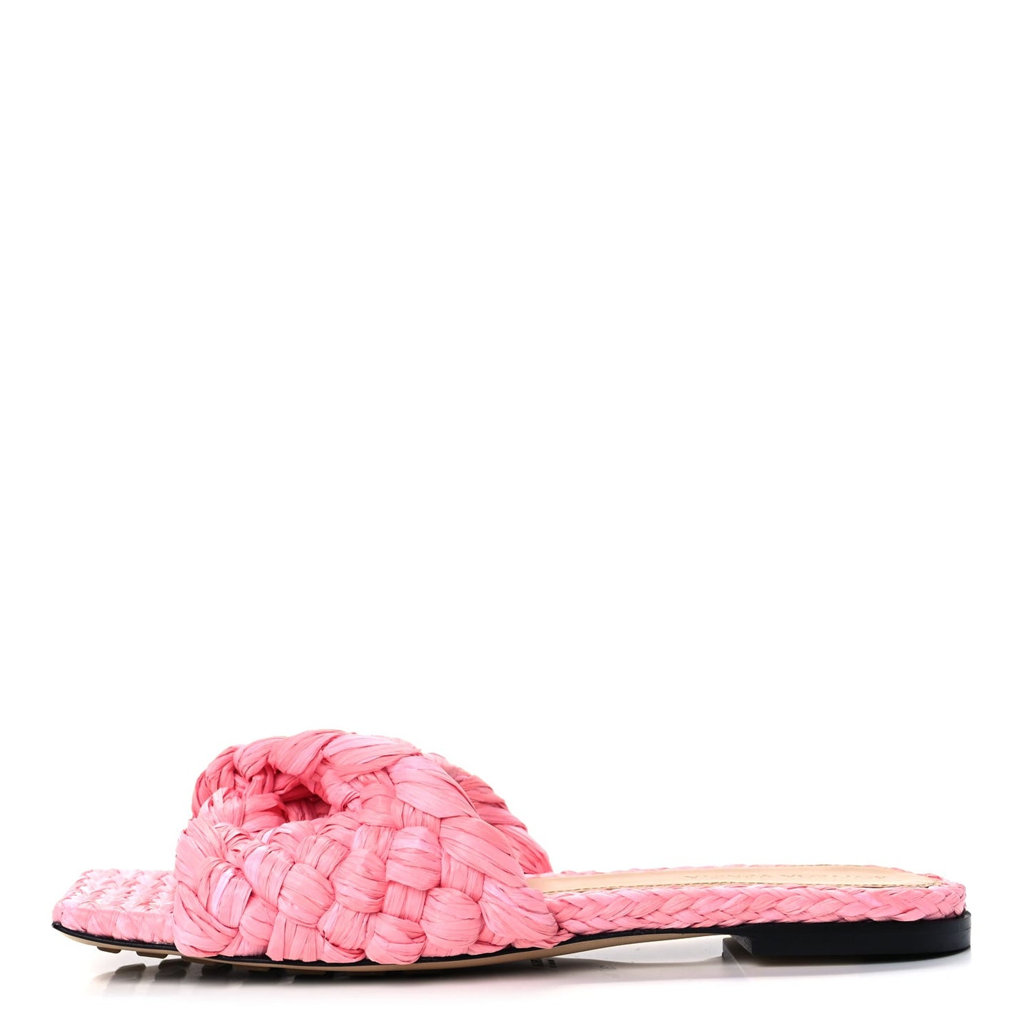 Raffia Twisted Intrecciato Stretch Flat Sandals Blossom