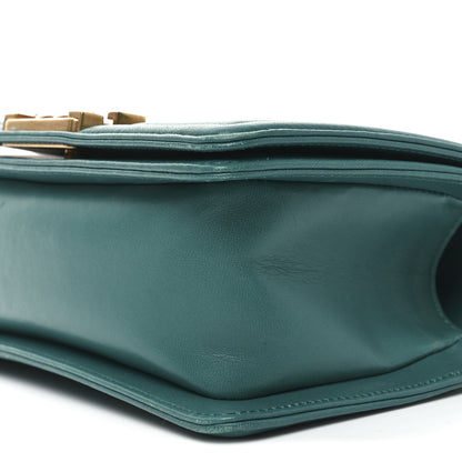 Chanel Lambskin Tweed Quilted Small Boy Flap Green 10 of 10