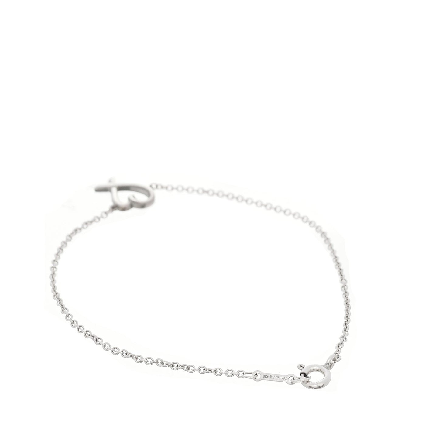 Sterling Silver Mini Paloma Picasso Loving Heart Drop Pendant Necklace Bracelet Set