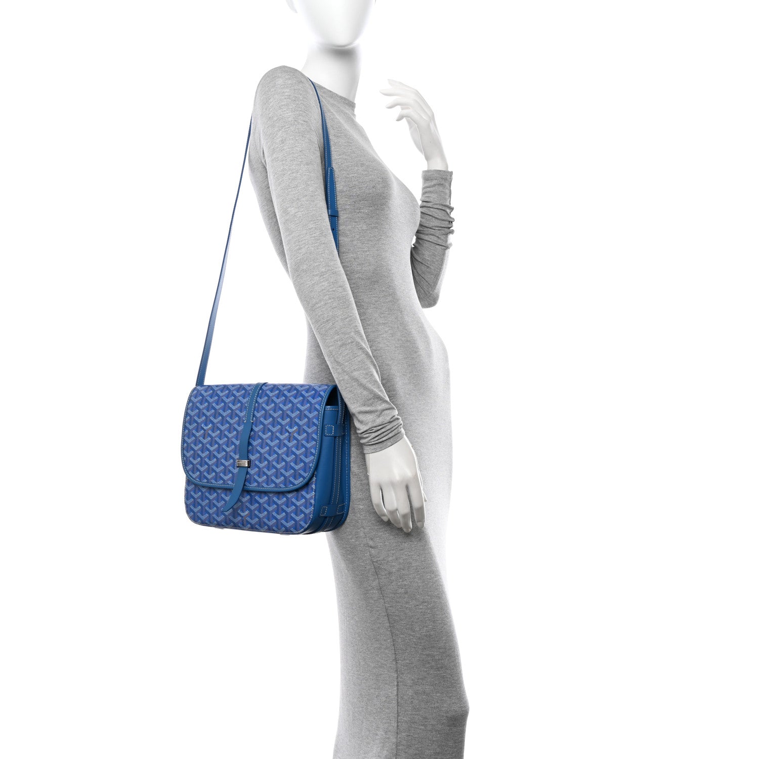 Goyard Goyardine Belvedere II MM Messenger Bag Sky Blue 2 of 14