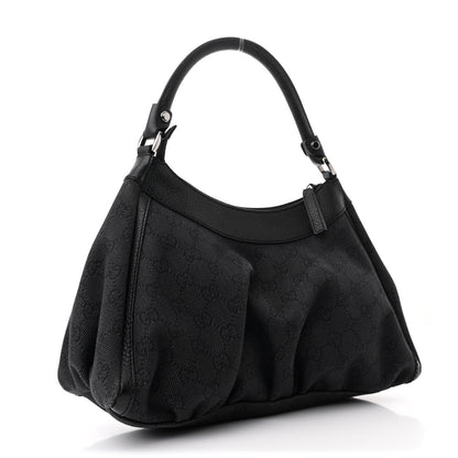 Gucci Monogram Medium D Gold Ring Hobo Black 3 of 10