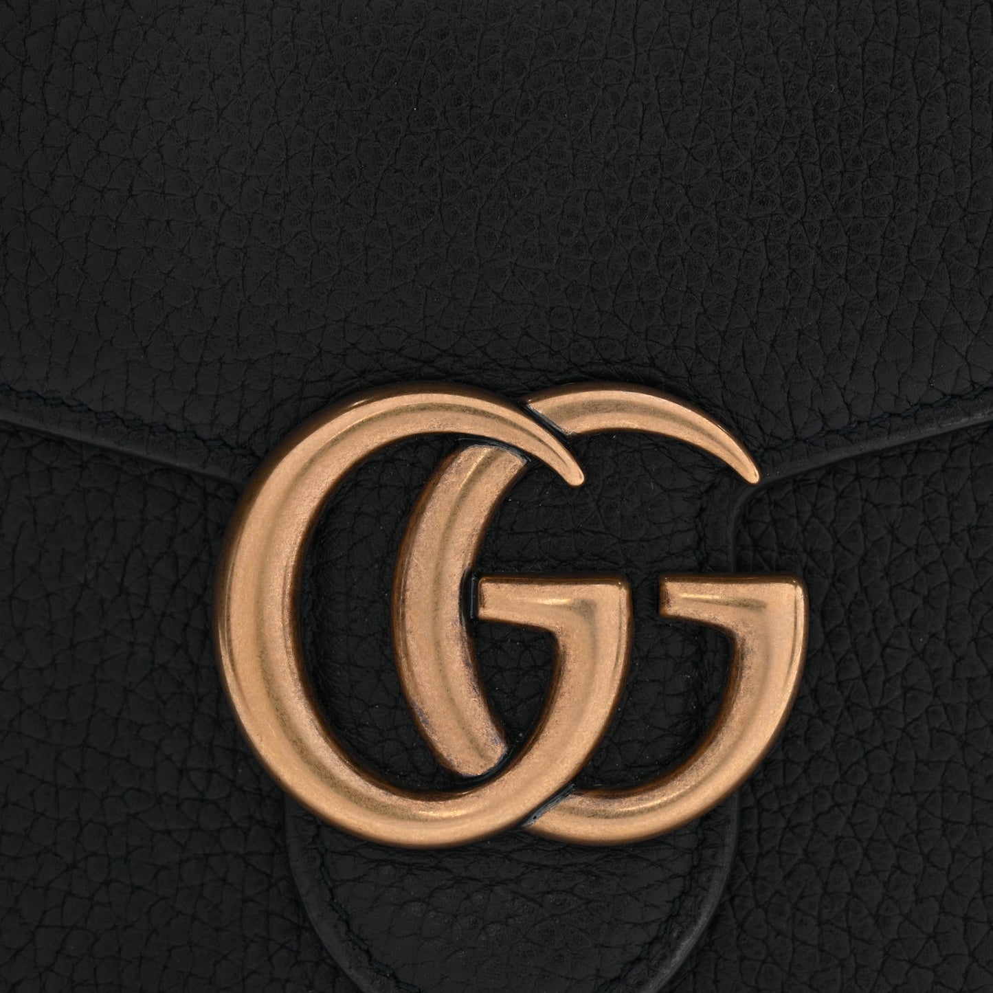 Calfskin GG Marmont Chain Wallet Black