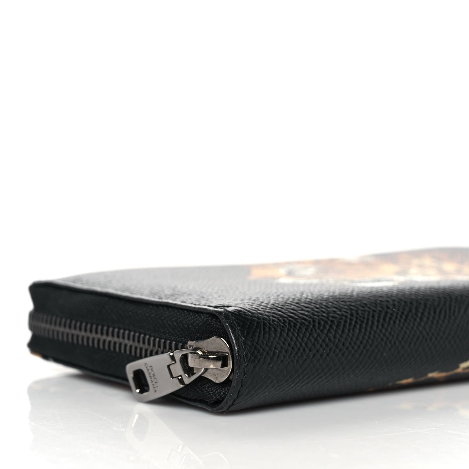 Dolce & Gabbana Dauphine Leopard Zip Around Wallet Black 7 of 8