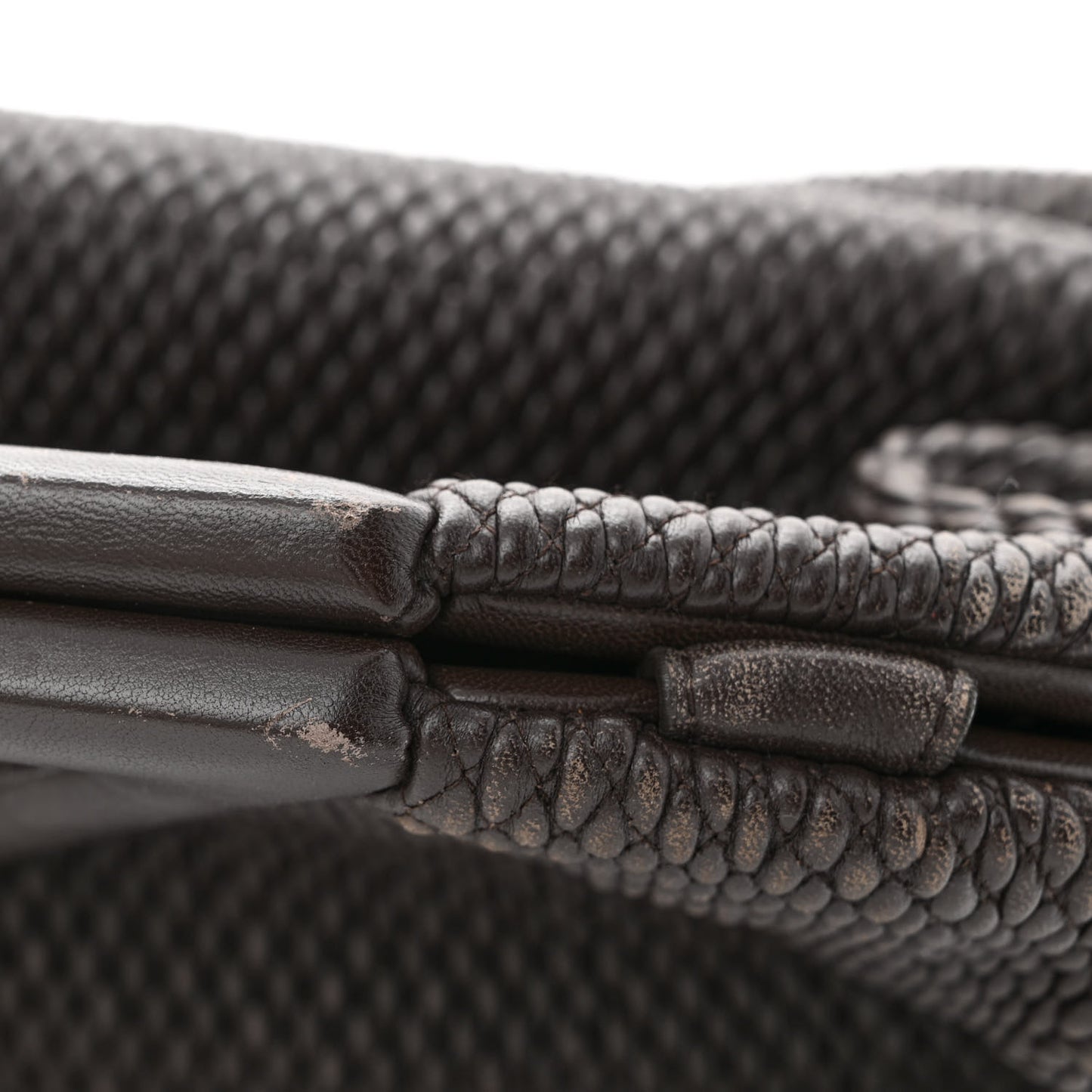 Lambskin Knit Medium The Point Triangle Bag Fondant