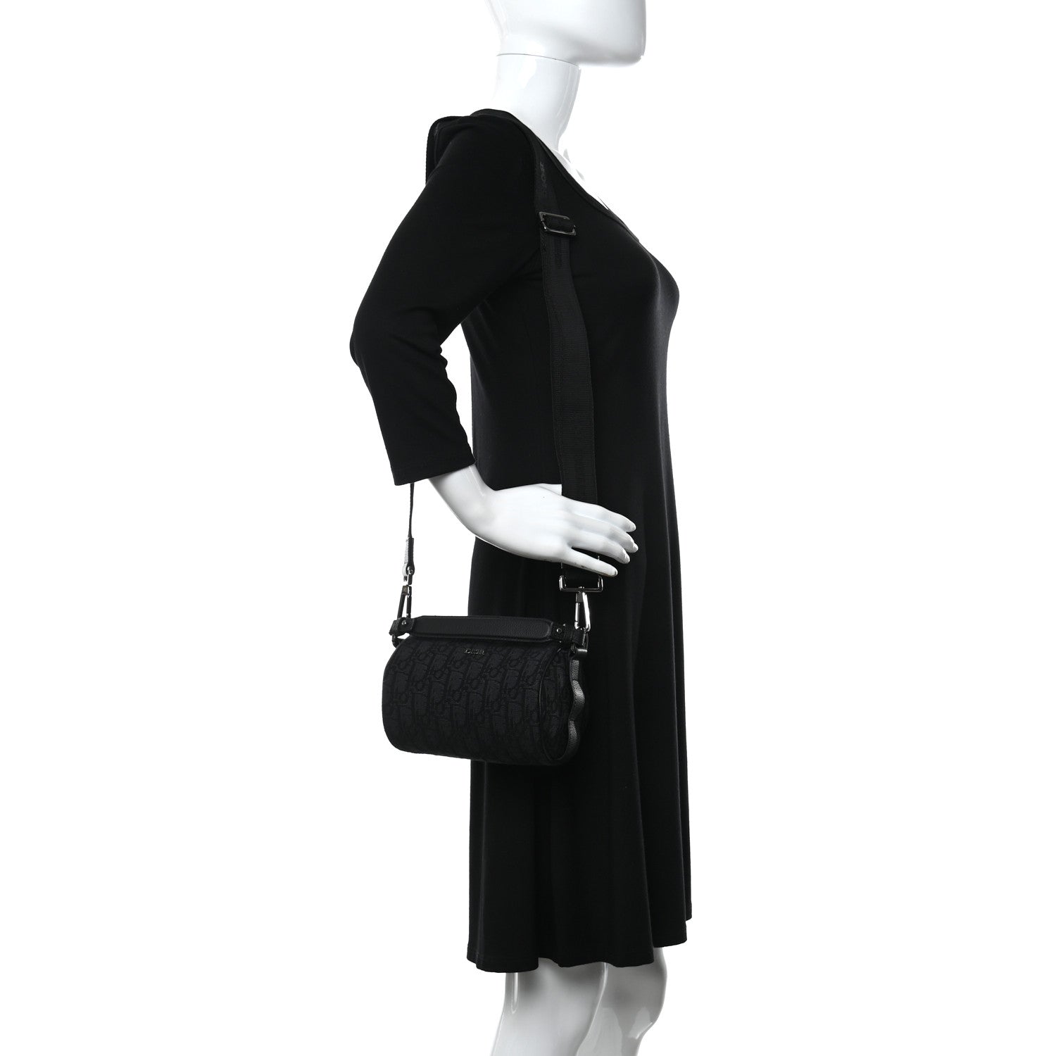 Christian Dior Oblique Mini Roller Messenger Bag Black 2 of 10