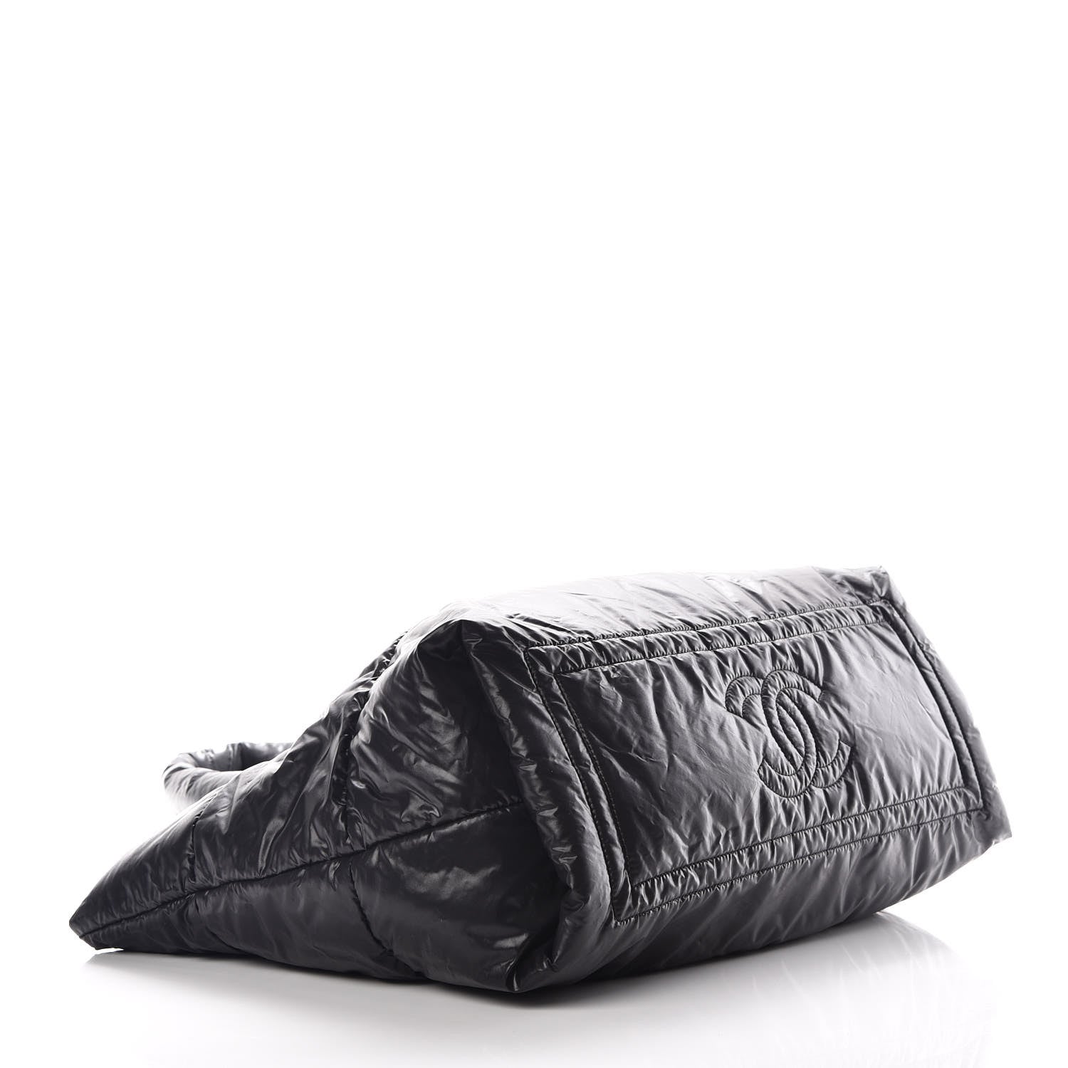 Chanel Nylon Quilted Medium Coco Cocoon Reversible Tote Black 6 of 15