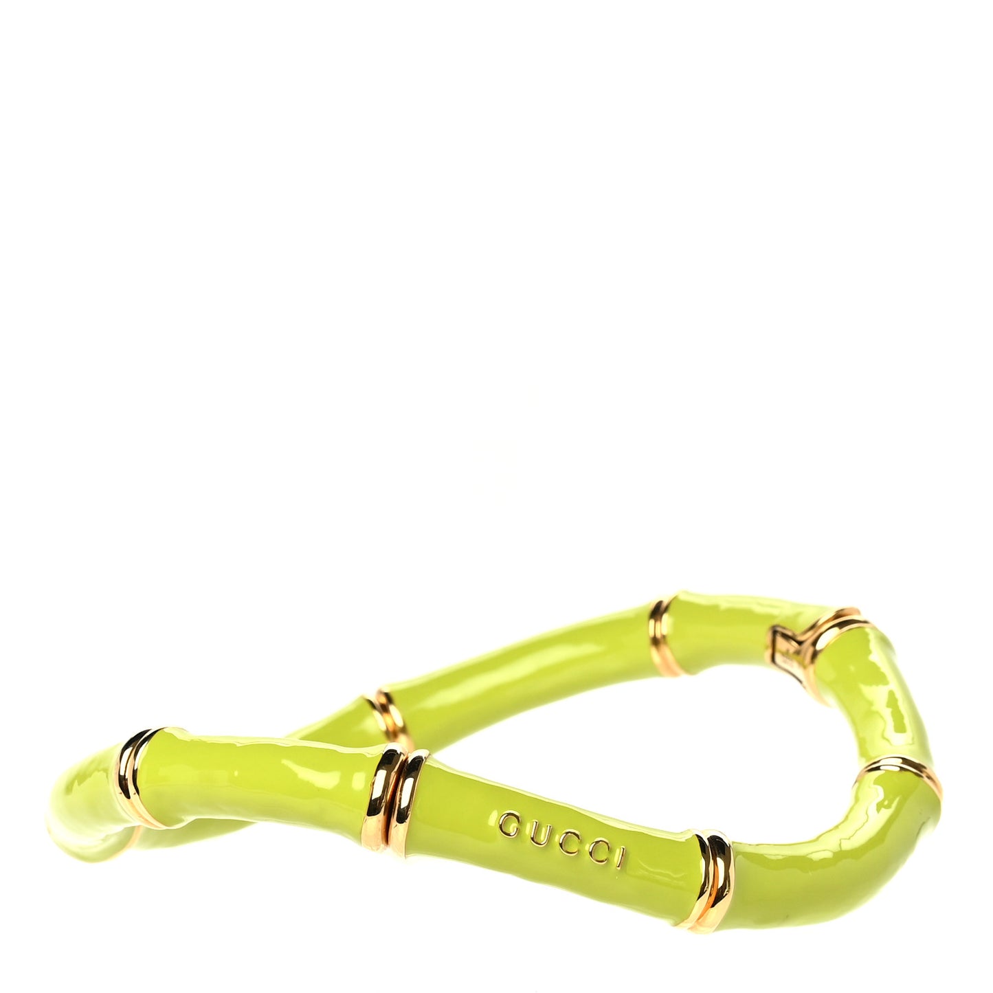 Metal Enamel Bamboo Choker Necklace Green