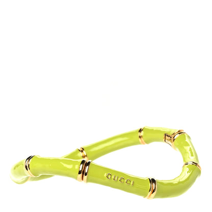 Gucci Metal Enamel Bamboo Choker Necklace Green 1 of 4