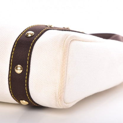 Louis Vuitton Toile Antigua Cabas MM Tote White 9 of 13