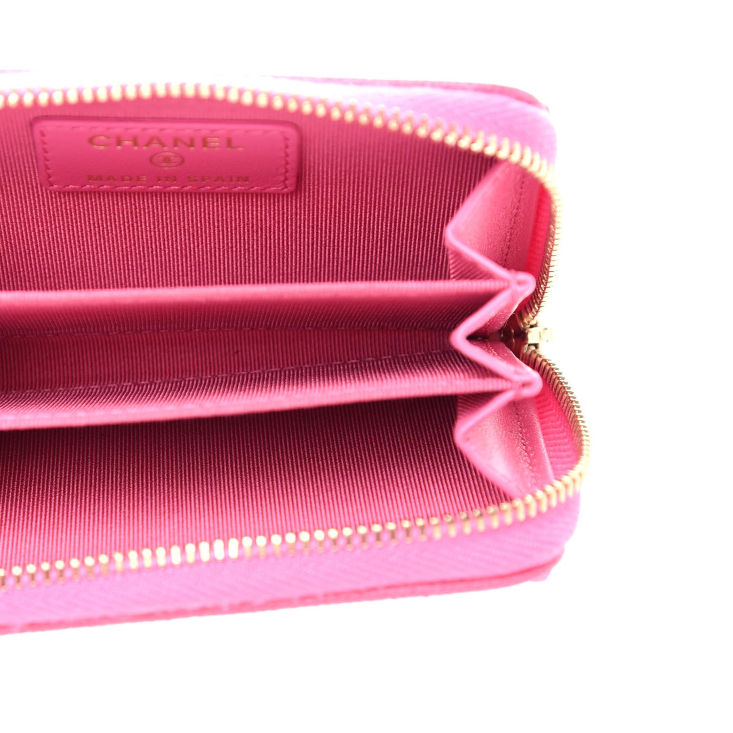 Chanel Caviar Quilted Zip Coin Purse Pink 5 of 8