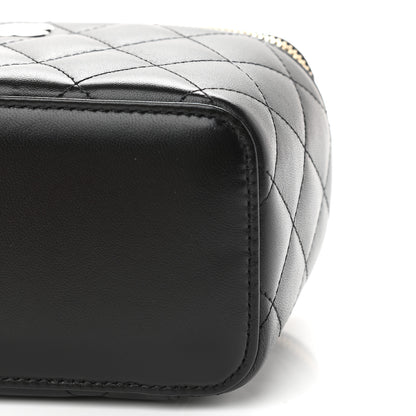 Chanel Lambskin Quilted Small Vanity Case With Chain Black 9 of 9