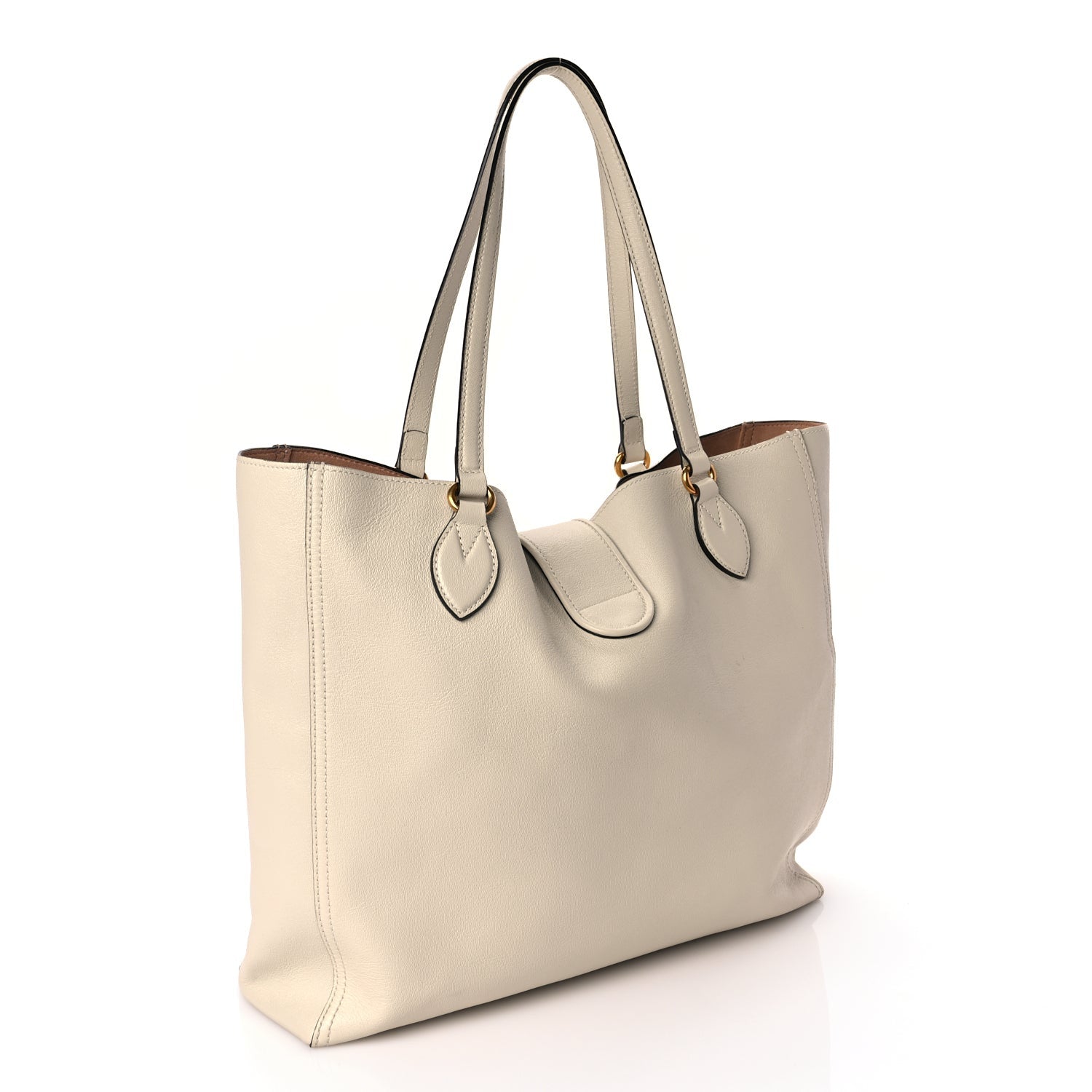 Gucci New Sakai Calfskin Lux Medium Dahlia Tote  Mystic White 3 of 10