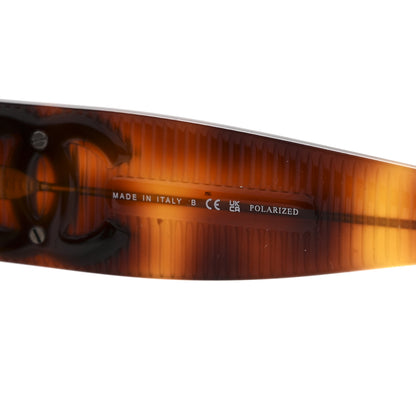 Chanel Acetate Polarized Rectangle Sunglasses 5493 Tortoise 5 of 7