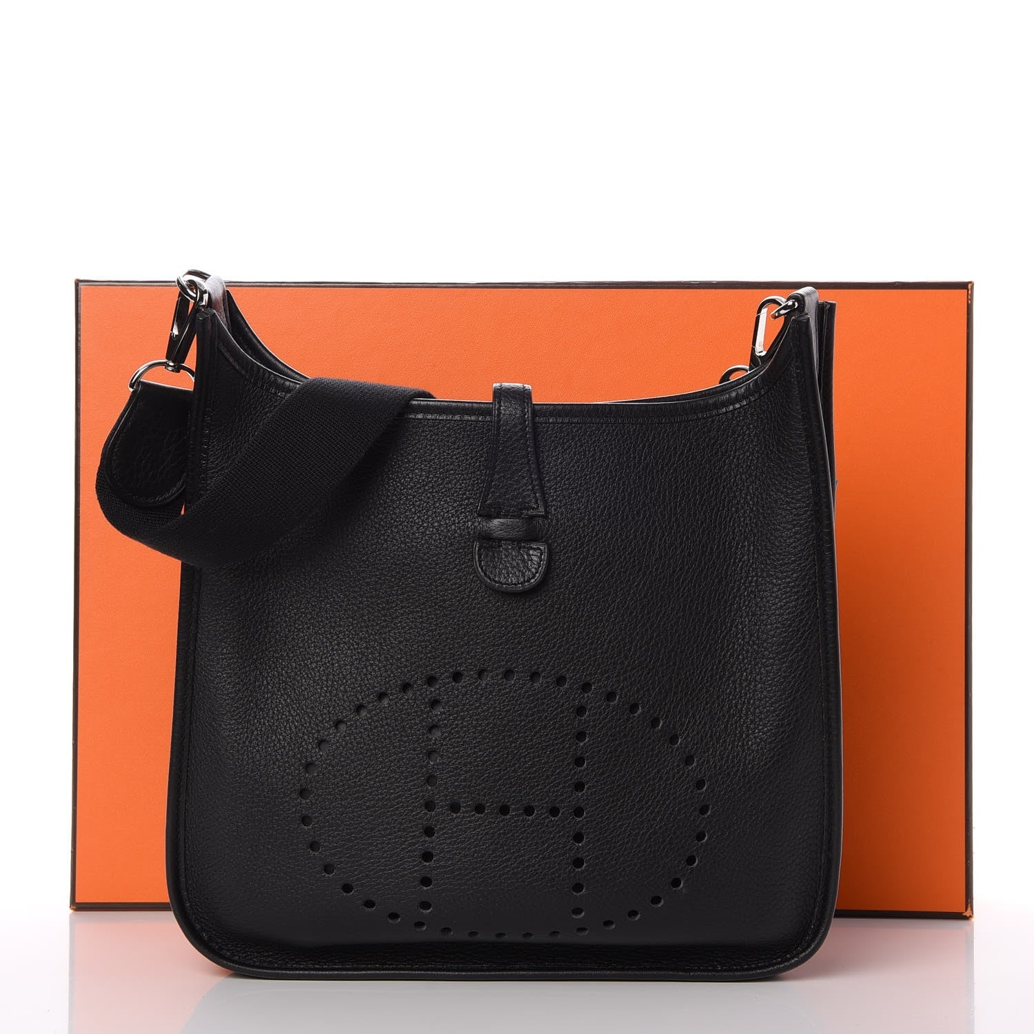 Hermes Taurillon Clemence Evelyne II PM Black 8 of 8