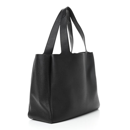 Prada Vitello Daino Soft Large Dynamique Tote Black 2 of 6