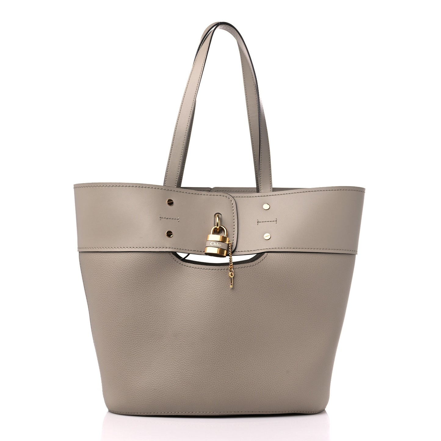 Smooth Grained Calfskin Medium Aby Tote Motty Grey