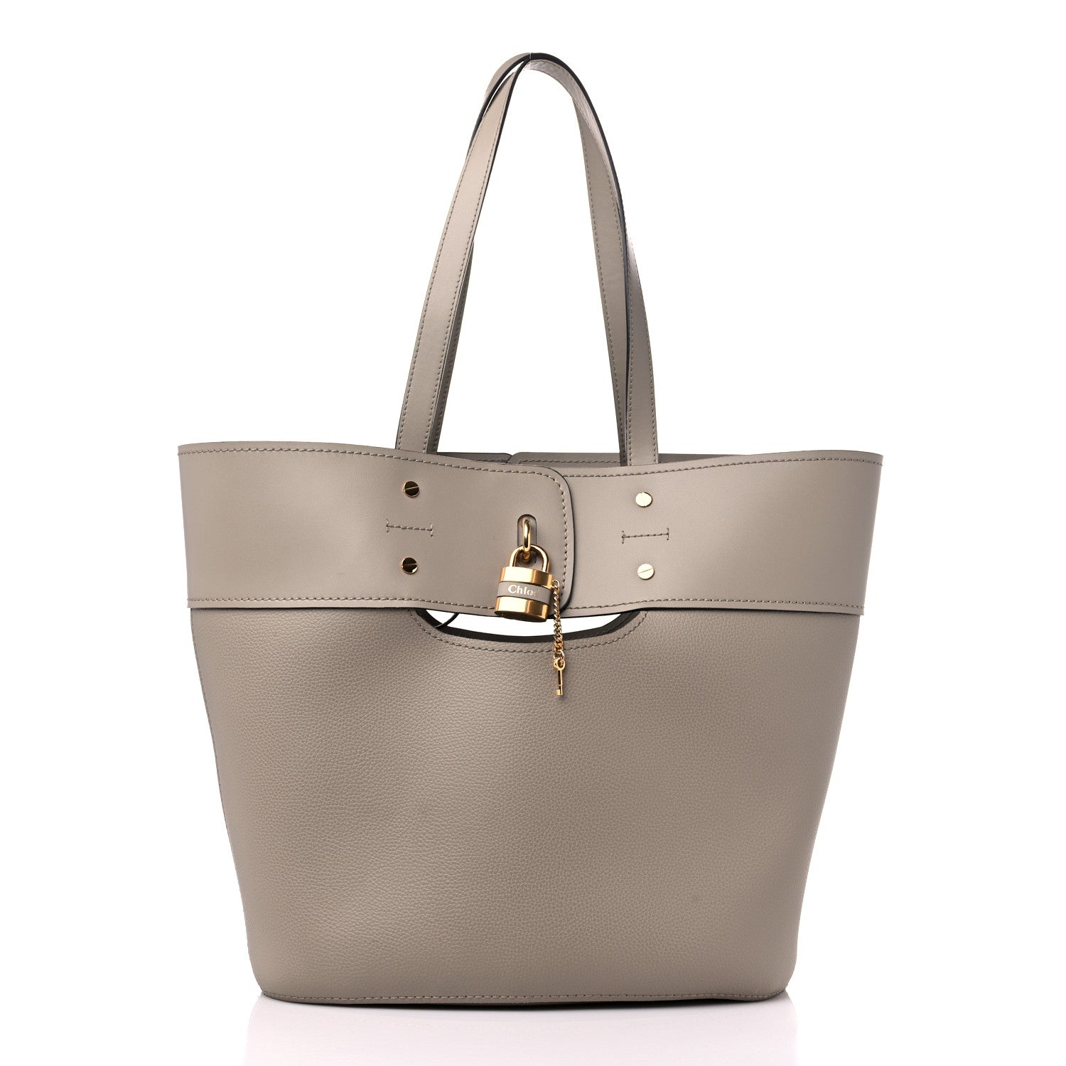 Chloe Smooth Grained Calfskin Medium Aby Tote Motty Grey 2 of 13