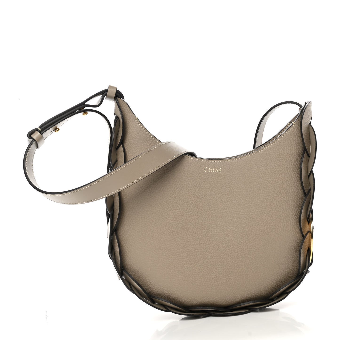 Small Grain Smooth Calfskin Small Darryl Hobo Motty Grey