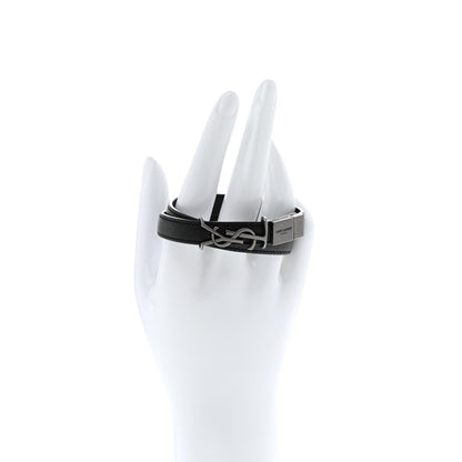 Saint Laurent Calfskin Opyum Double Wrap Bracelet Black 2 of 5