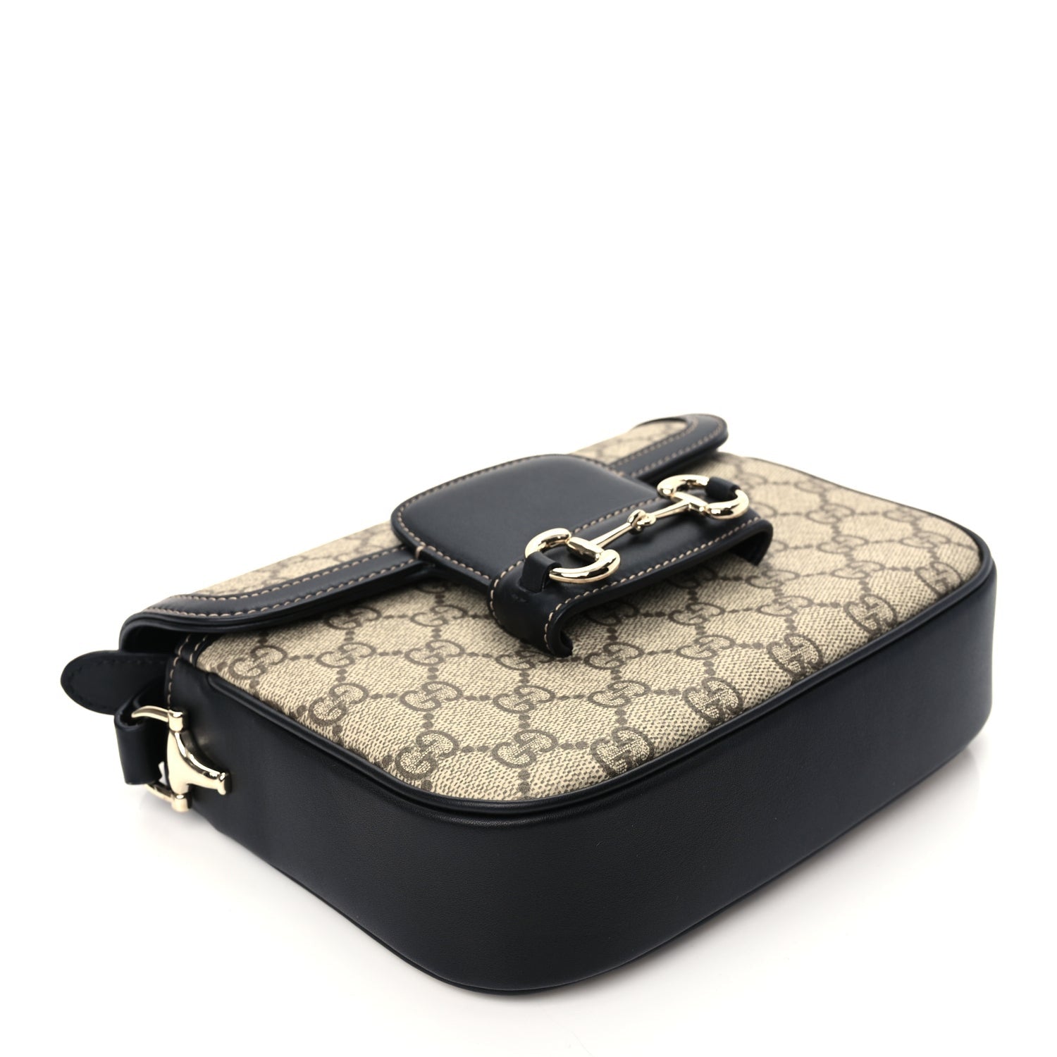 Gucci Supreme Monogram Horsebit 1955 Soft Small Shoulder Bag  GG Supreme Monogram 3 of 9