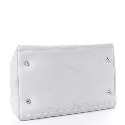 Christian Dior Lambskin Cannage Medium Soft Lady Dior White 4 of 18