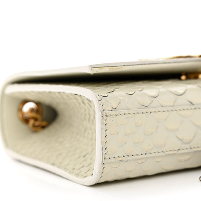 Saint Laurent Python Embossed Small Classic Monogram Kate Tassel Satchel 10 of 11