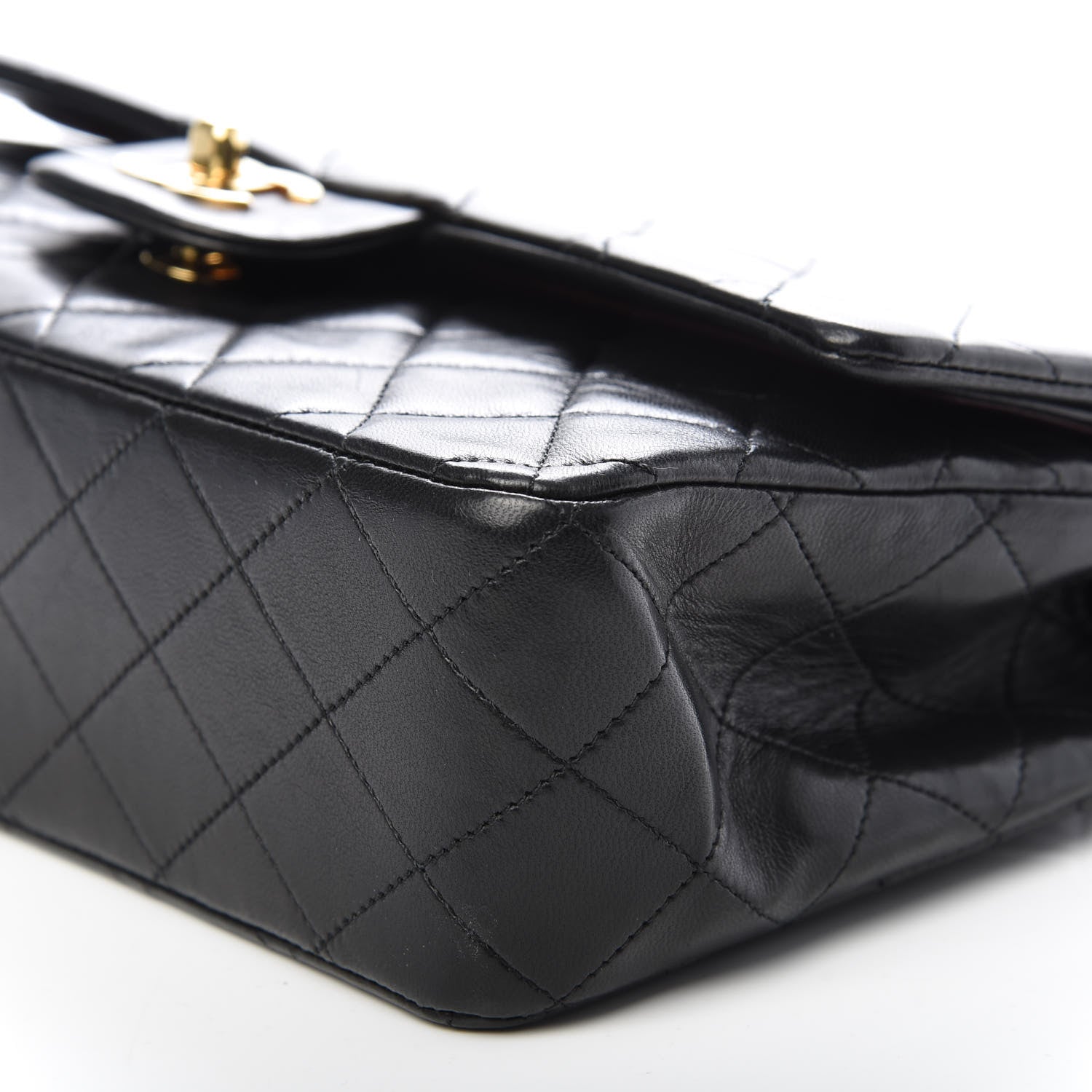 Chanel Lambskin Quilted Medium Double Flap Black 7 of 8