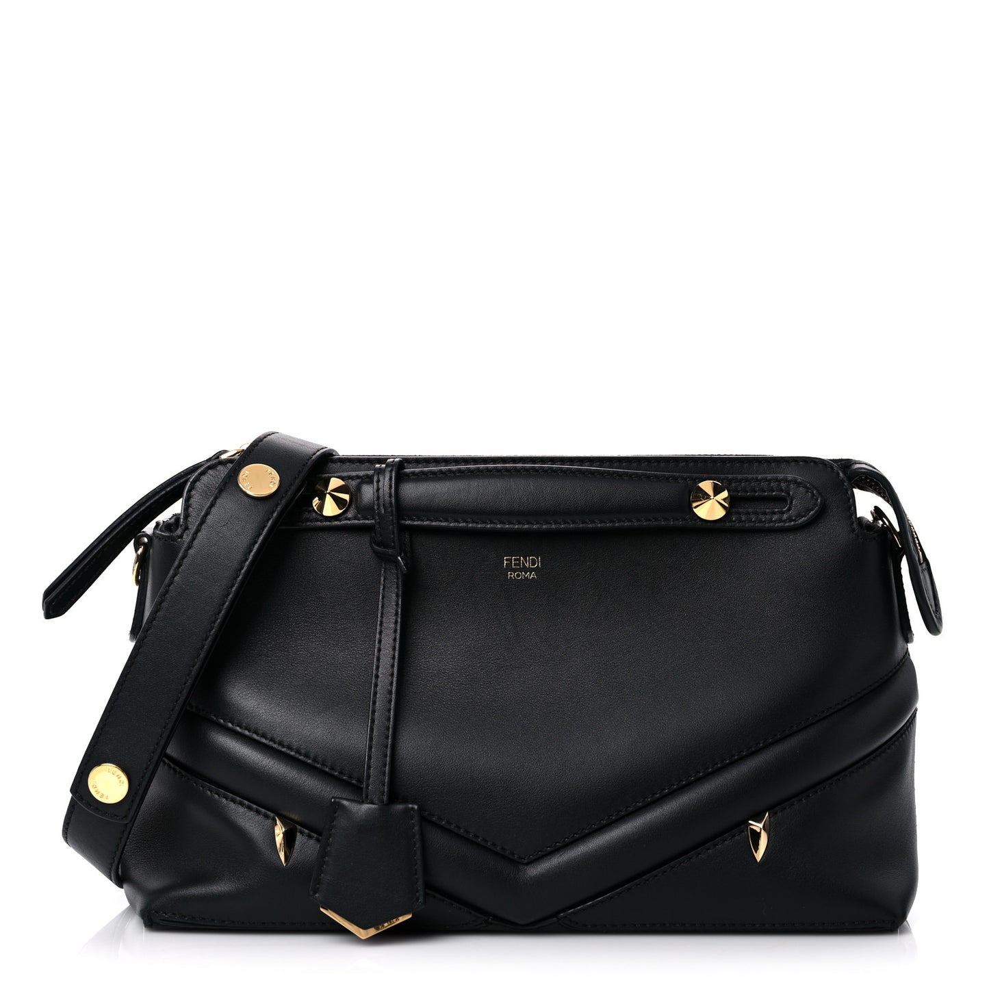 Vitello Dolce Monster Eyes Embossed Medium By The Way Boston Bag Black