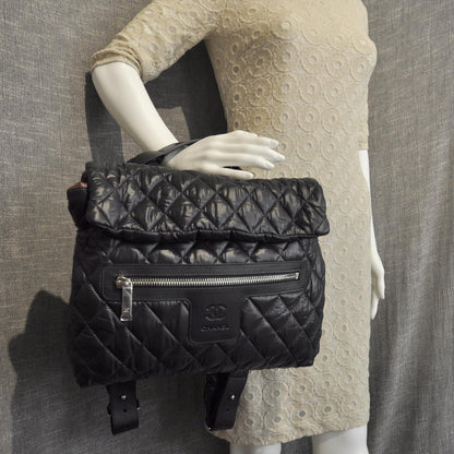 Chanel Nylon Coco Cocoon Backpack Black 2 of 9