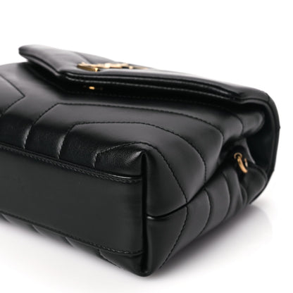Saint Laurent Calfskin Y Quilted Monogram Toy Loulou Crossbody Bag Black 8 of 8