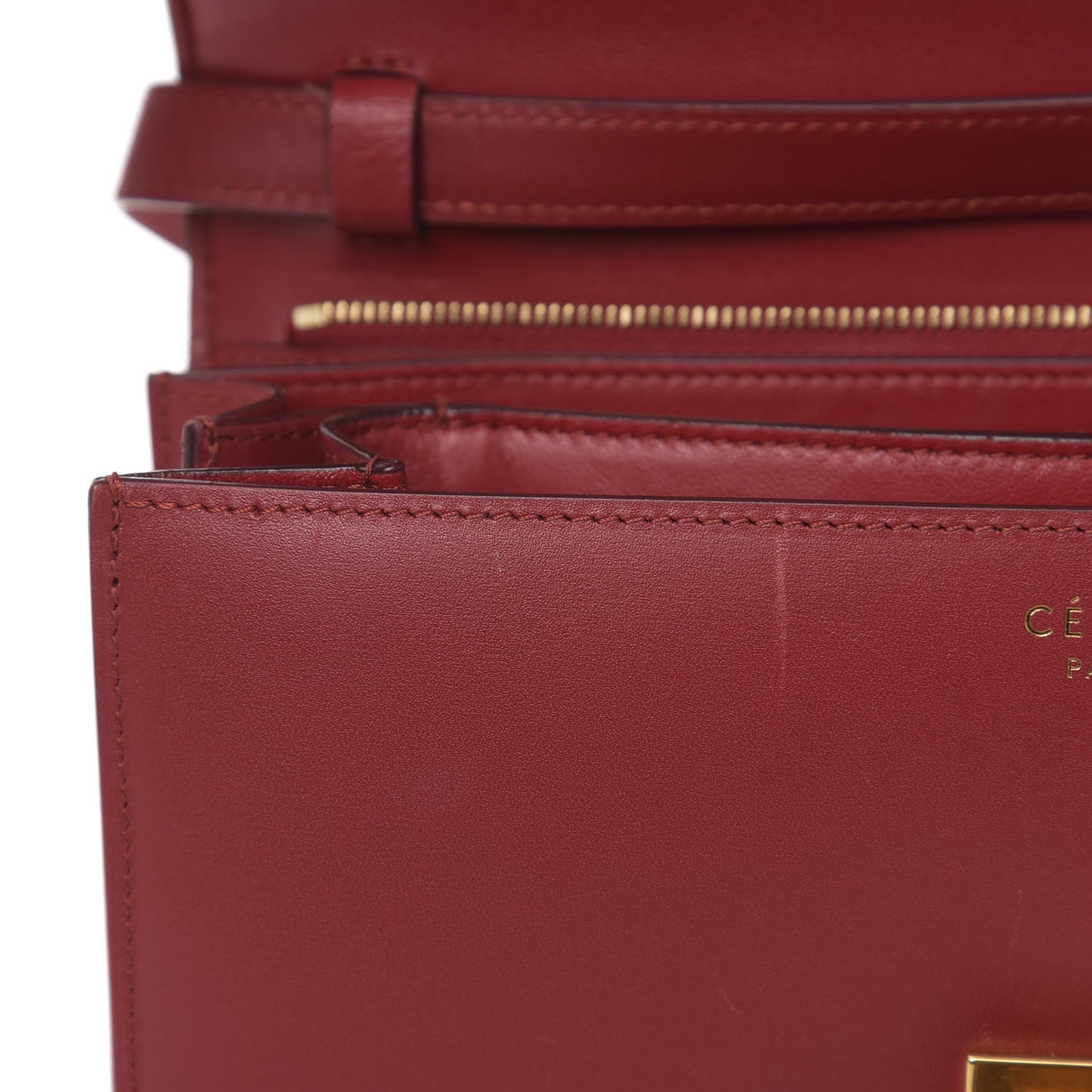 Box Calfskin Medium Classic Box Flap Bag Red