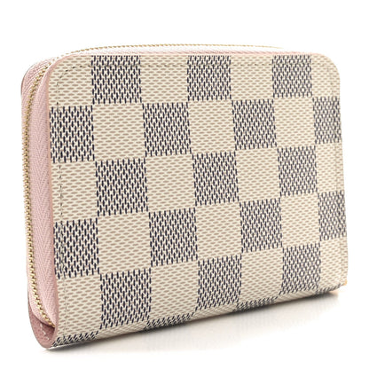 Louis Vuitton Damier Azur Zippy Coin Purse Rose Ballerine 3 of 7